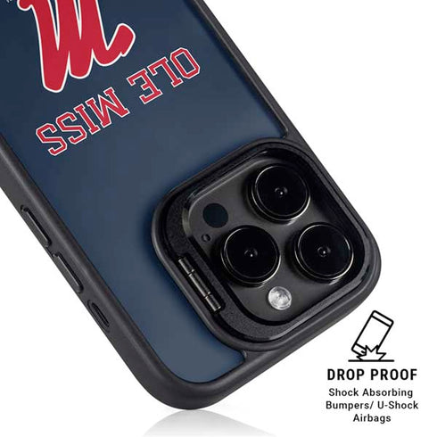 University of Mississippi Ole Miss Blue iPhone 13 Pro Max Kickstand Case